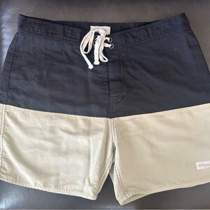 Saturdays New York City Light Gray Swim Shorts
